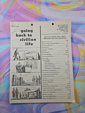 "Going Back to Civilian Life" Post WW2 DOD Pamphlet, 1956 Edition